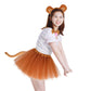 Jmkcoz Animal Monkey Costume Soft Monkey Ears Headband Bowtie Tail Tutu Fancy Costume For Halloween Cosplay Party