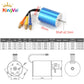 Kingval Replacement 2435 4800Kv Sensorless Brushless Motor Shaft 2.3Mm Compatible With 1/16 1/18 Rc Car