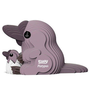 Eugy Platypus 3D Puzzle, 21 Piece Eco-Friendly Educational Toy Puzzles For Boys, Girls & Kids Ages 6+