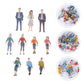 ULTNICE 10pcs Miniature People Figurines - Tiny Family Dollhouse Figures for Scale Model Trains & Architectural Design