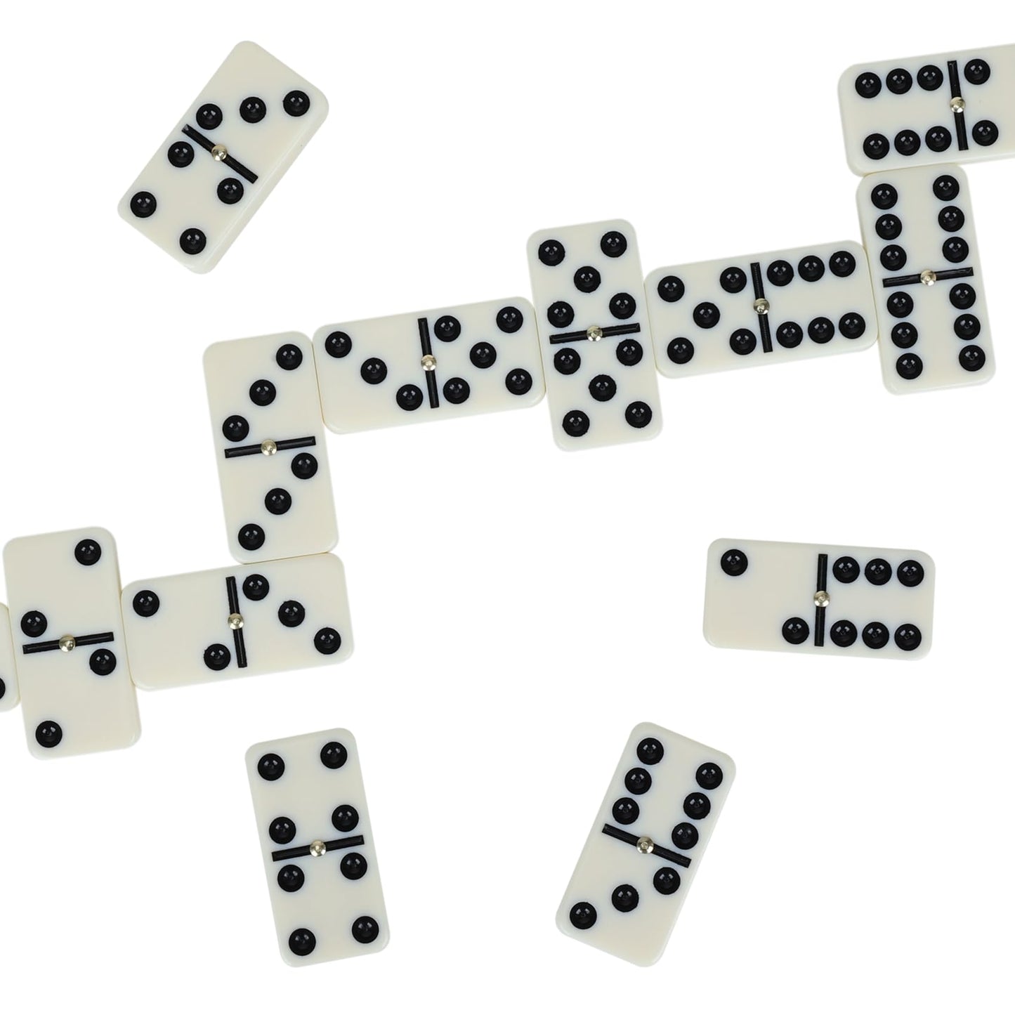 GOTHINK Dominos Set for mature-themeds with Leather Box - Tile Dot Dominoes Games Set for Family Night Travel Game - Classic Party Board Game Ideal (Double 6 Dominoes with Wooden Box)