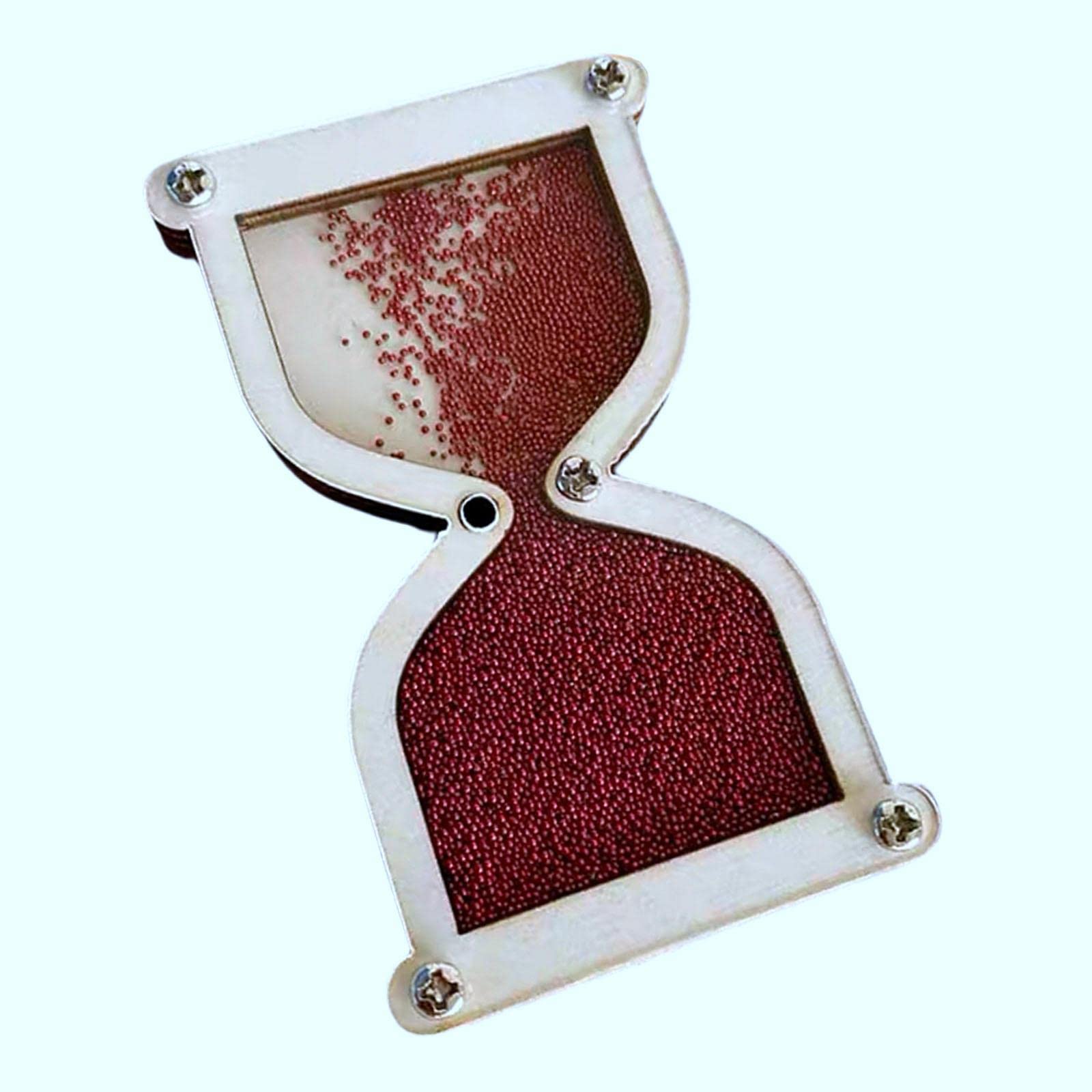 Ilsmysutra Kids Wooden Hourglass Toy Montessori Busy Board For Kids Children Red|Toys For Baby|Developmental Baby Toys