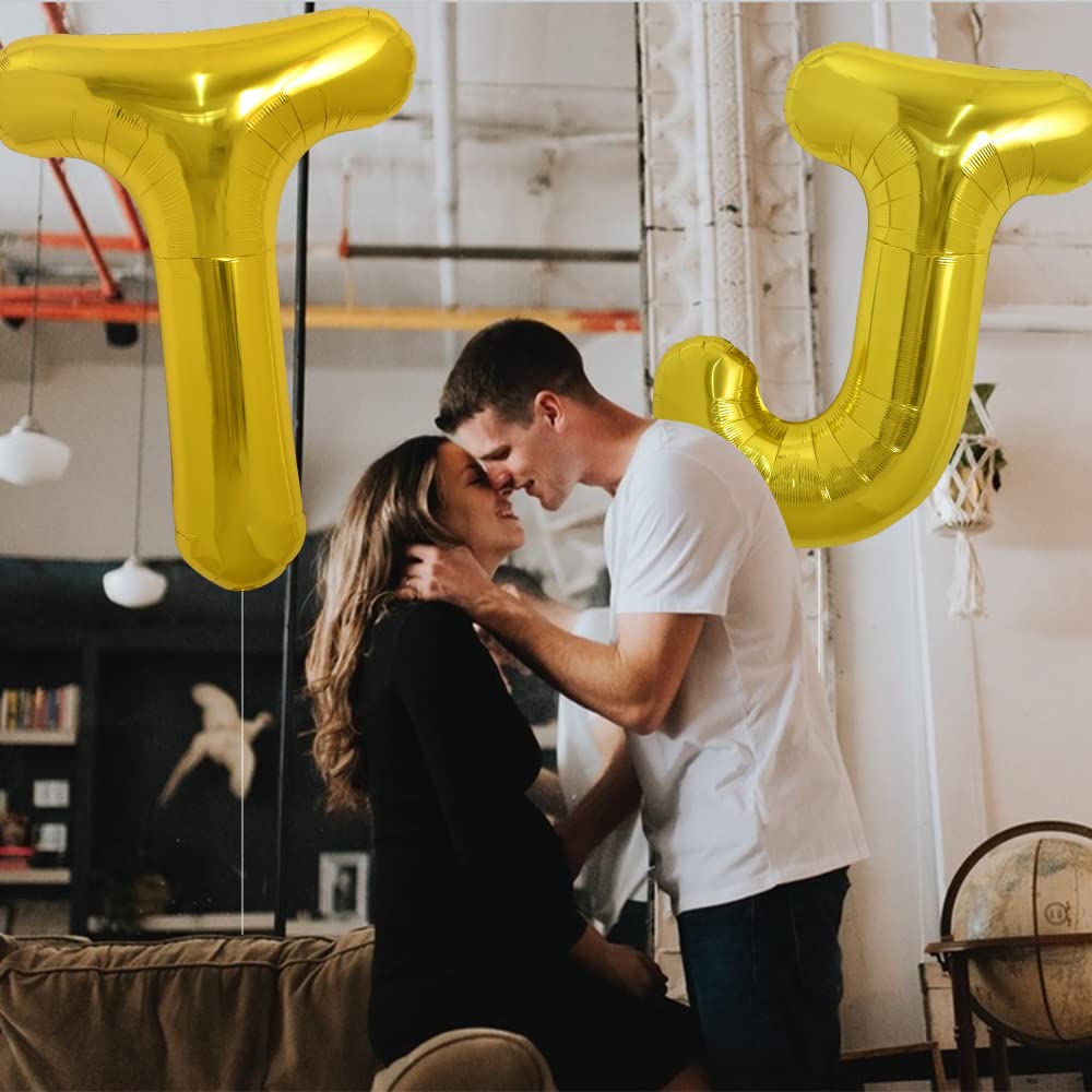 Toniful 40 Inch Large Gold Letter T Balloons Helium Balloons,Foil Mylar Big Balloons For Birthday Party Anniversary Supplies Dec