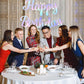 Beishida Iridescent Happy Birthday Banner - No Diy,10Feet,Pre-Strung-Glitter Happy Birthday Sign, Happy Birthday Garland,Happy B