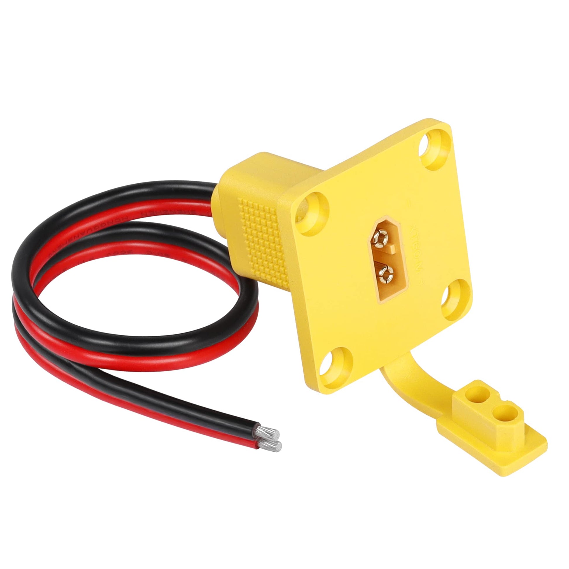 Cerrxian 2Ft 12Awg Xt60 Male Bare Wire With Mount Panel, Xt60 Male Plug With Mout Panel To Open Bare Wire For Rc Lipo Battery Fp