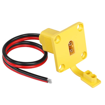 Cerrxian 2Ft 12Awg Xt60 Male Bare Wire With Mount Panel, Xt60 Male Plug With Mout Panel To Open Bare Wire For Rc Lipo Battery Fp