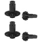 TRX4M Gear 4pcs 24/12T Steel Machined 1/18 RC Crawler Ring Gear Pinion Gear 24/12T Axle Differential Helical Gears for 1/18 RC C