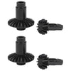 TRX4M Gear 4pcs 24/12T Steel Machined 1/18 RC Crawler Ring Gear Pinion Gear 24/12T Axle Differential Helical Gears for 1/18 RC C