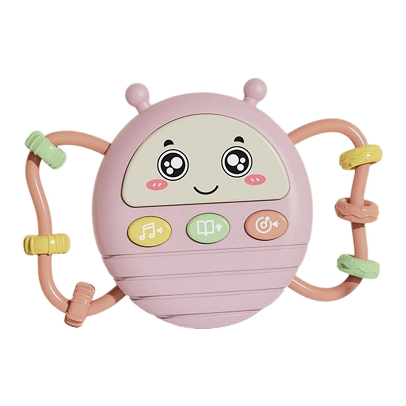 Ilsmysutra Musical Toys With Lights Sensory Games Cute Handbell For Toddler Girls Boys Pink Drum