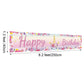 Large Unicorn Happy Birthday Banner 1.3 x 8.2 ft Huge Pink Unicorn Flowers Birthday Banner Floral Yard Sign Decorations for Outd