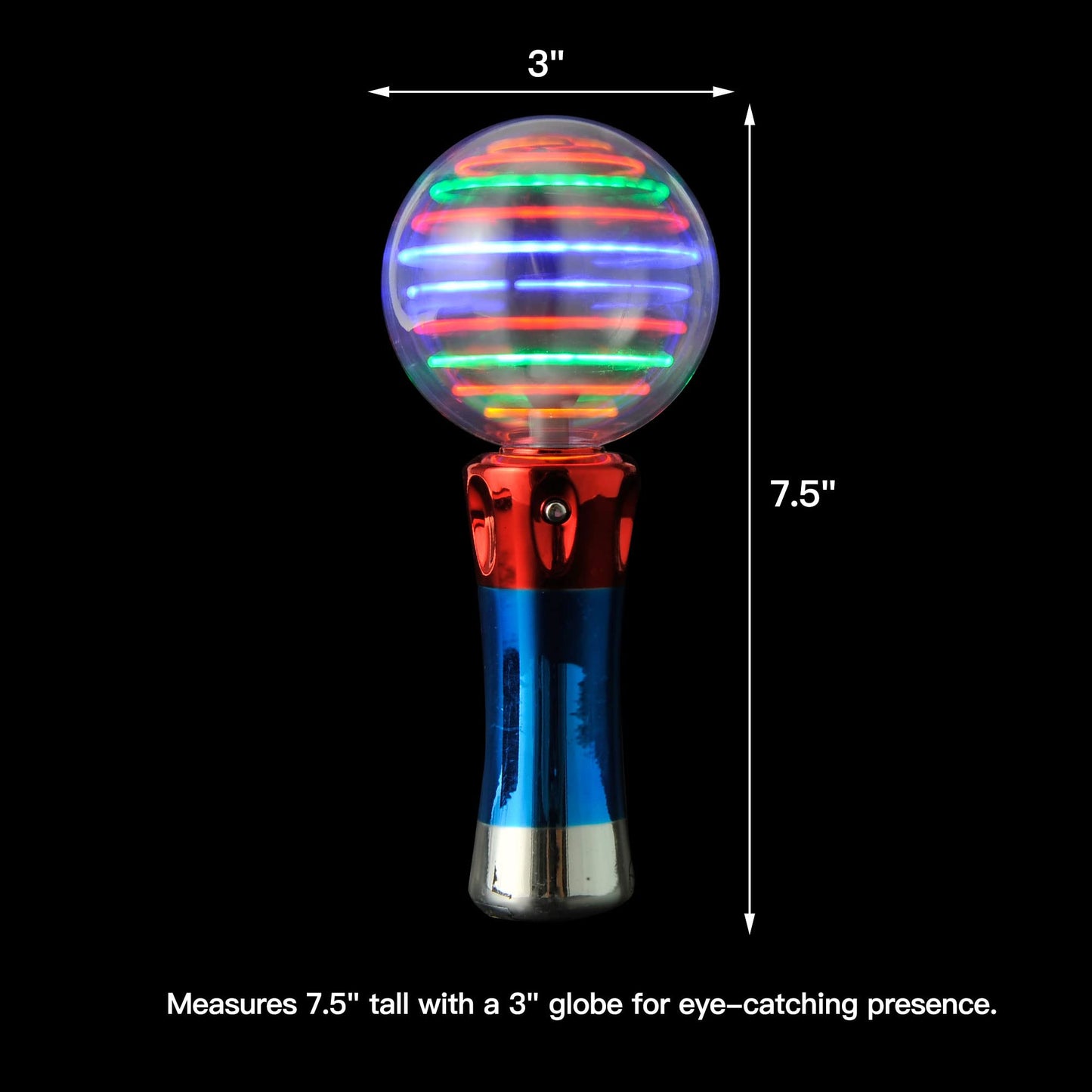 Powertrc Light Up Magic Wand Toy For Kids, Spinning And Flashing Led Wand Light Show, Fun Gift, Party Favors, Classroom Rewards