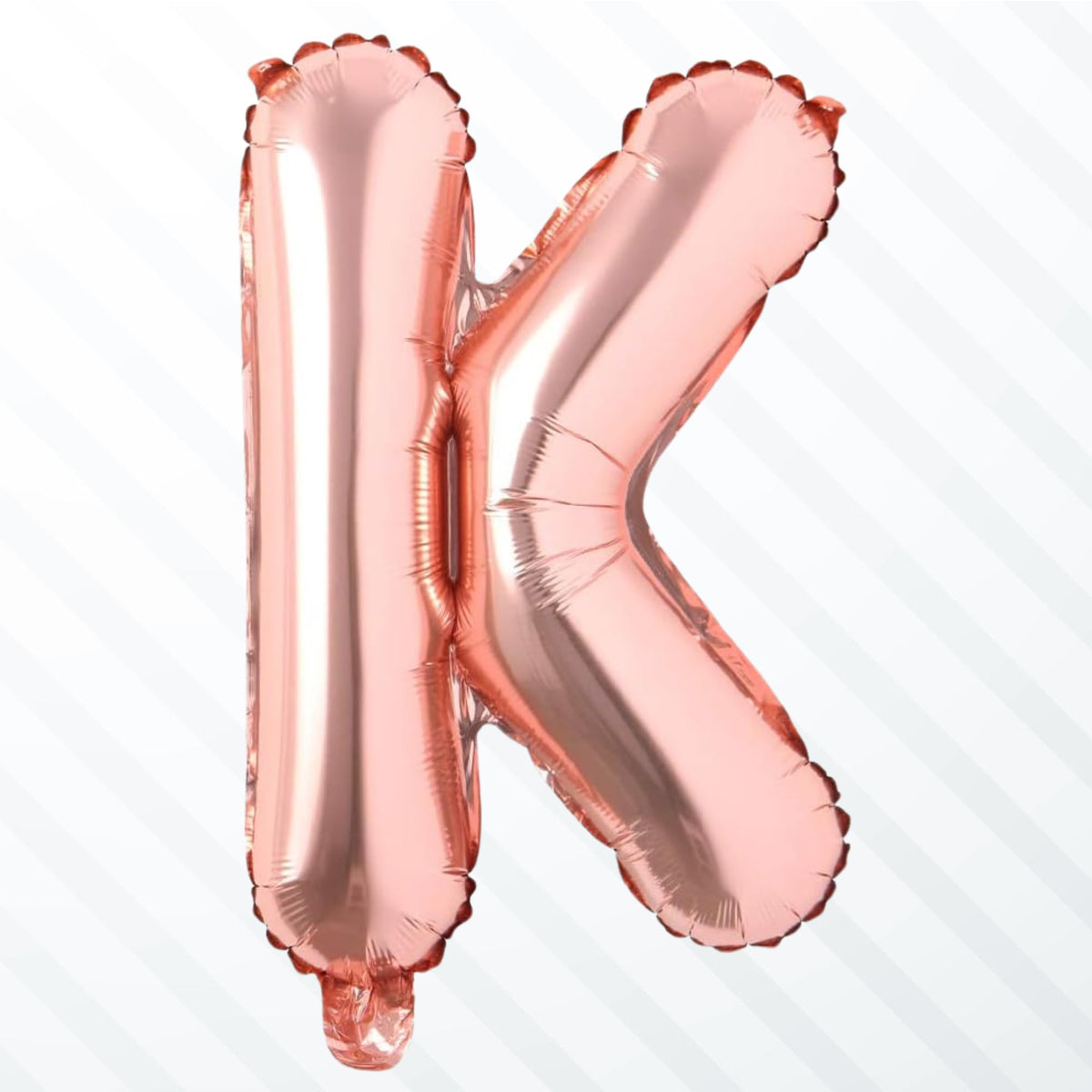 Flyloons Rose Gold K Alphabets Letter Foil Balloons Perfect for Birthday Decoration Items, Anniversary, Bachelorette, Wedding, F