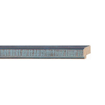 11.25X38.25 Frame Blue Solid Wood Picture Frame Set With Peel And Stick Puzzle Glue Sheets | Interior Depth 0.5 Inches | Rustic