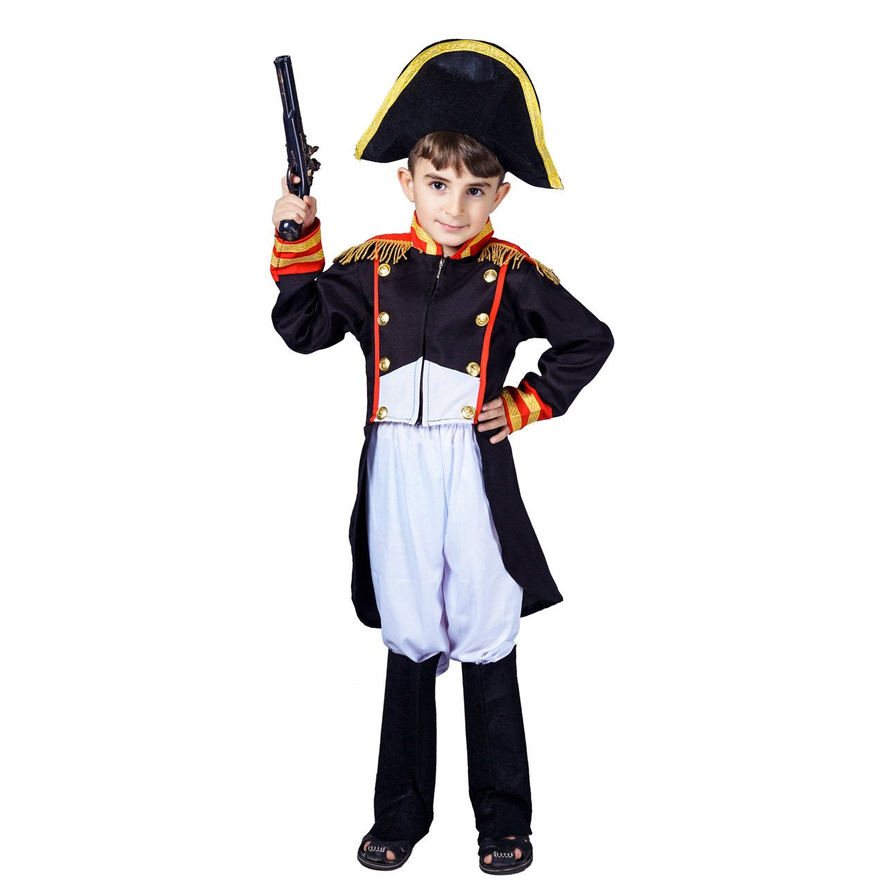 Kalcykizz Boy'S Napoleon Costume Navy Red Yellow (14-16Y)
