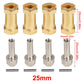 INJORA RC Hex Hub 12mm Brass Wheels Hex Hub Extension Hex Drive Adapter for 1/10 RC Crawler Axial SCX10 90046 D90 (25mm)