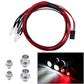AllinRC 4Leds LED Lights Headlights Taillight Kit Accessories Compatible with Traxxas Arrma Axial SCX10 Redcat RC4WD HSP Tamiya