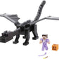 Mattel Minecraft Ultimate Ender Dragon Figure, 20-In Mist-Breathing Creature, Plus 3.25-In Color-Change Steve Figure, Weapon, Amor And Battle Accessory, Gift For 6 Years Old And Up