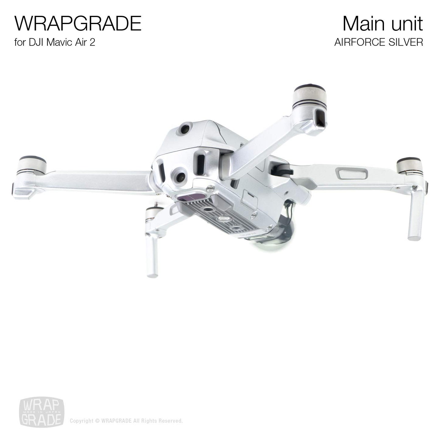 Wrapgrade Main Unit Skin Compatible With Dji Mavic Air 2 (Stealth Black)