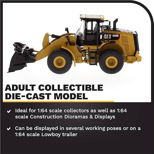 Diecast Masters 1:64 Caterpillar 950M Wheel Loader, Play & Collect Series Cat Trucks & Construction Equipment | 1:64 Scale Model