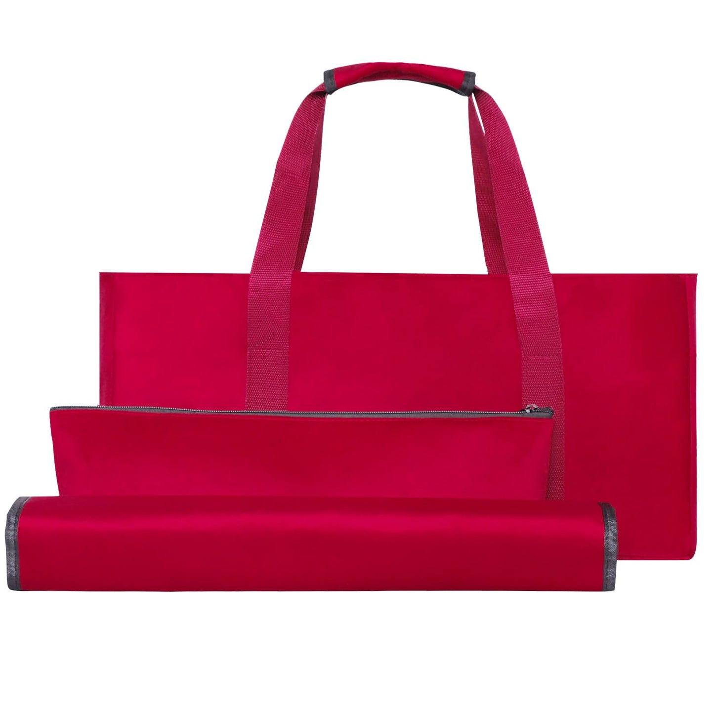 GUSTARIA Mahjong Bag - Empty Cloth Case for Racks & Extra Tile Bag, Red