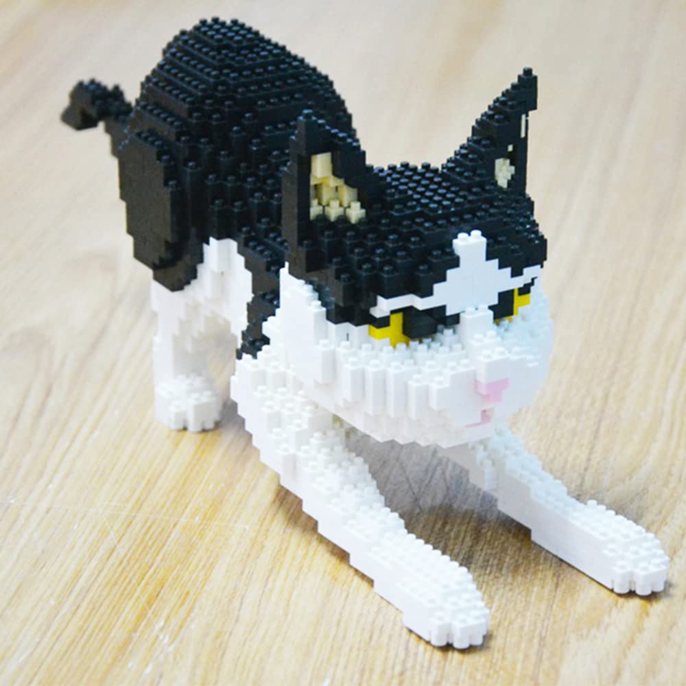 Uvini Micro Blocks Cat Building Set  mature-themed Building Set  Cat Model Toy for Women  Teens or mature-themed 1390 Pieces