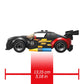 Mega Hot Wheels Building Toy Race Car Playset, 16 Cadillac Ats-V With 90 Pieces, 1 Micro Action Figure Driver, Black, Kids Age 5