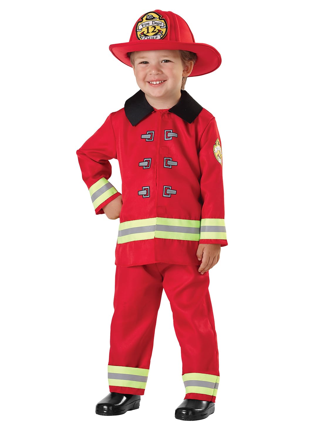 Seasons Fireman Role Play Costume, Red, Size 2T-4T – Toytooth
