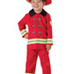 Seasons Fireman Role Play Costume, Red, Size 2T-4T