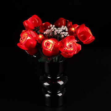 Bricksoul Led Light Kit For Lego Rose Bouquet Set, Flower 10328 Building Set Lego Light Kit, Gift For Valentines Day For Her And