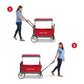 Radio Flyer Stroller Wagon With 5-Point Harnesses, Rear Brake, And Push Pull Handle, Red