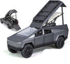 Worashiper 1:24 Tesla Cyber Truck Pickup Camping Rv Car With Box, Zinc Alloy Pull Back Toy Car With Sound And Light For Kids Boy
