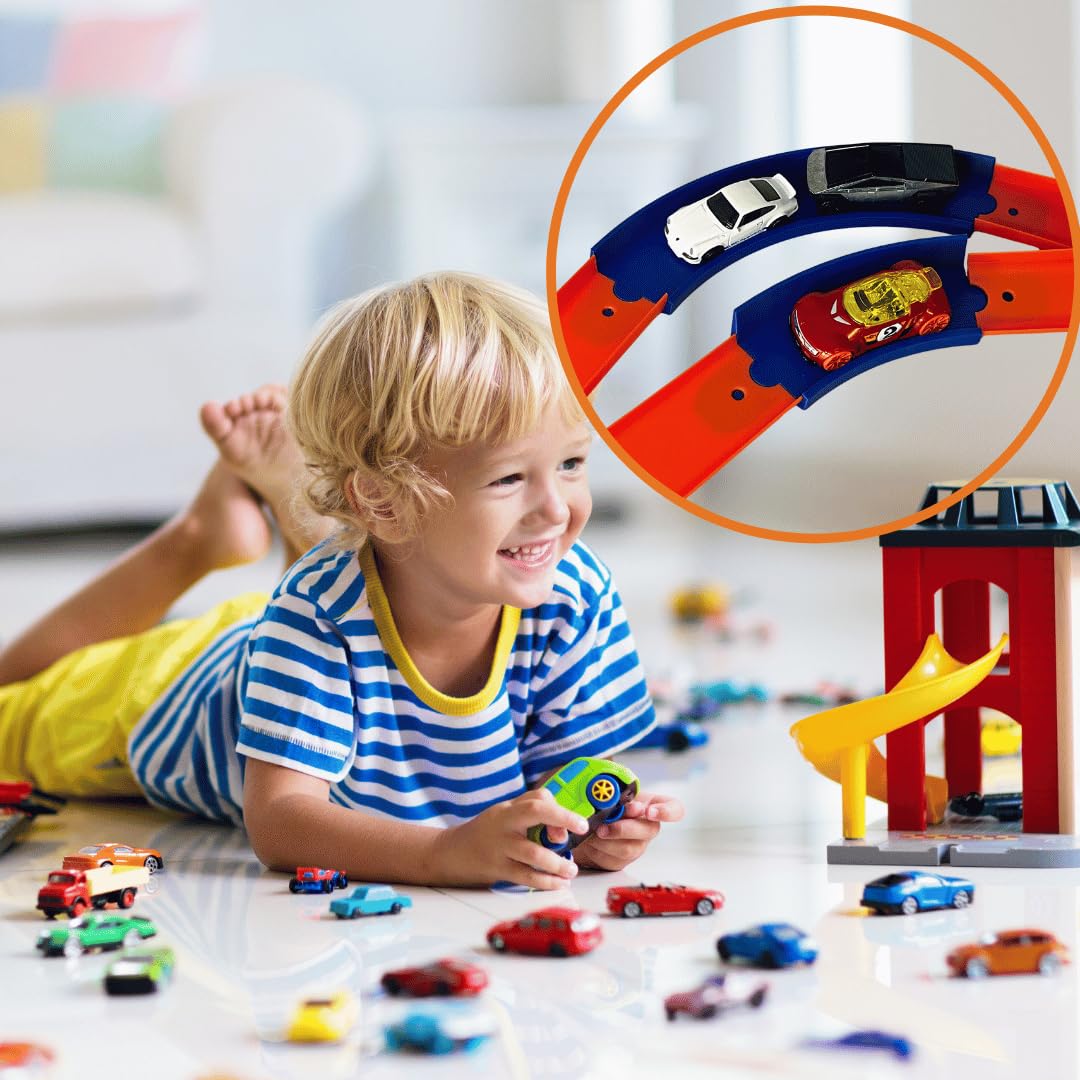 90 Degree Curved Tracks Compatible with Hot Wheels Racetracks | Create Epic Race Tracks | 90 Degree Turns Multipacks | Made in U