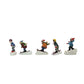 Moments In Time Set Of 5 Hand-Painted Polyresin Christmas Village Skiing Figures