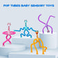 4 Pack Telescopic Suction Cup Giraffe Toy, Pop Tubes Baby Fidget Toys, Fine Motor Skills And Creative Learning, Autism Sensory T