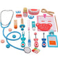 Toyartsy Wooden Doctor And Dentist Pretend Play Set For Kids - Includes Stethoscope, Thermometer, Syringe, Dental Tools, Imagina