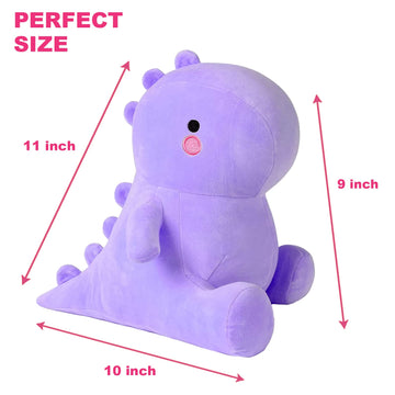 Ditucu Cute Dinosaur Stuffed Animals Toys Plush Dolls Soft Dino Plushie Birthday Gifts For Kids Girls Boys Purple 10 Inch