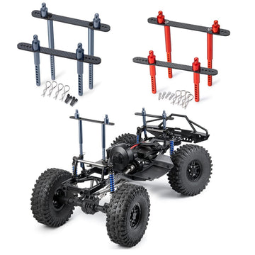 RC-Hub 1Set Body Post Mounts Metal Front and Rear Shell Column for 1:10 Axial SCX10 90046 90047 RC Car (Titanium)