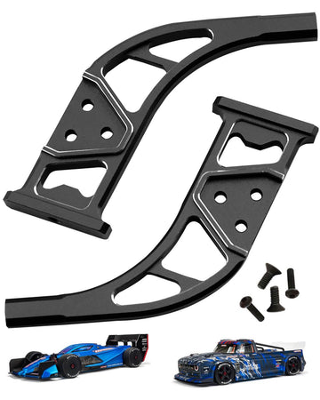 RCMYou Aluminum Rear Wing Mount Upgrades Part for ARRMA 1/7 Infraction 6S BLX Limitless,2PCS Alloy Rear Wing Body Mount Support 