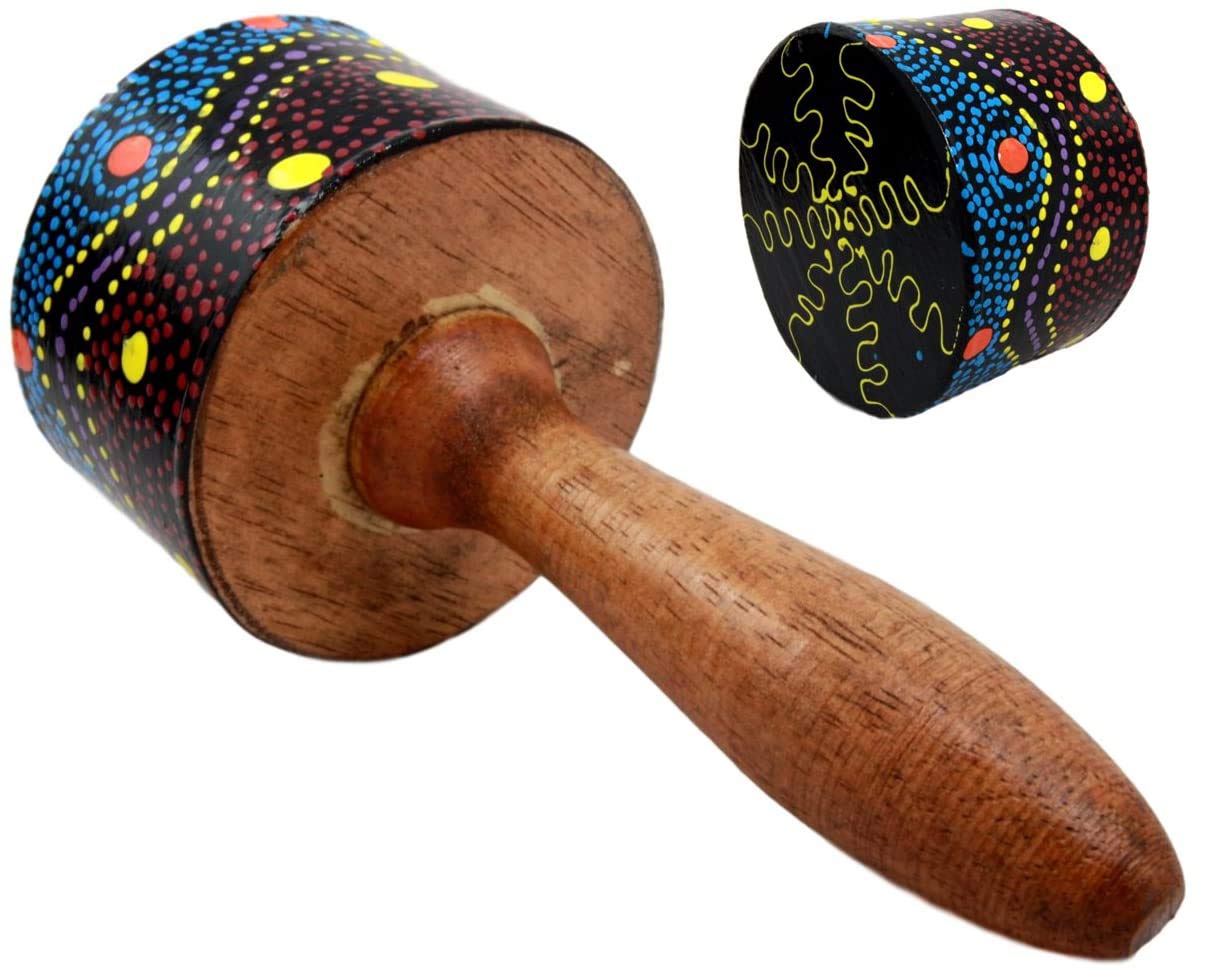 Balikraft Hand Made Wood Artisans Marakas Ombak Colorful Beach Ocean enhanced Maracas Instrument Rumba