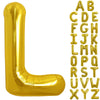 Toniful 40 Inch Large Gold Letter L Balloons Helium Balloons,Foil Mylar Big Balloons For Birthday Party Anniversary Supplies Dec