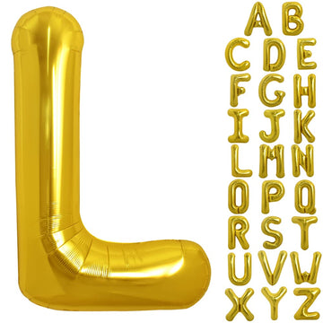 Toniful 40 Inch Large Gold Letter L Balloons Helium Balloons,Foil Mylar Big Balloons For Birthday Party Anniversary Supplies Dec