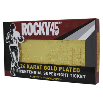 Fanattik Rocky 45Th Anniversary Limited Edition 24K Gold Plated Ticket