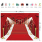 Inrui Red Curtain Stage Photography Background Red Carpet Film Red Curtain Stars Celebrity Party Banner Backdrop (8X6Ft)