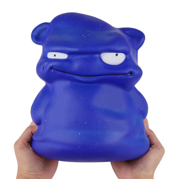 Anboor 9.8Inches Jumbo Squishies Navy Blue Monster Toy Kawaii Gaint Soft Animal Toy Slow Rising Scented Squishys Stress Relief S