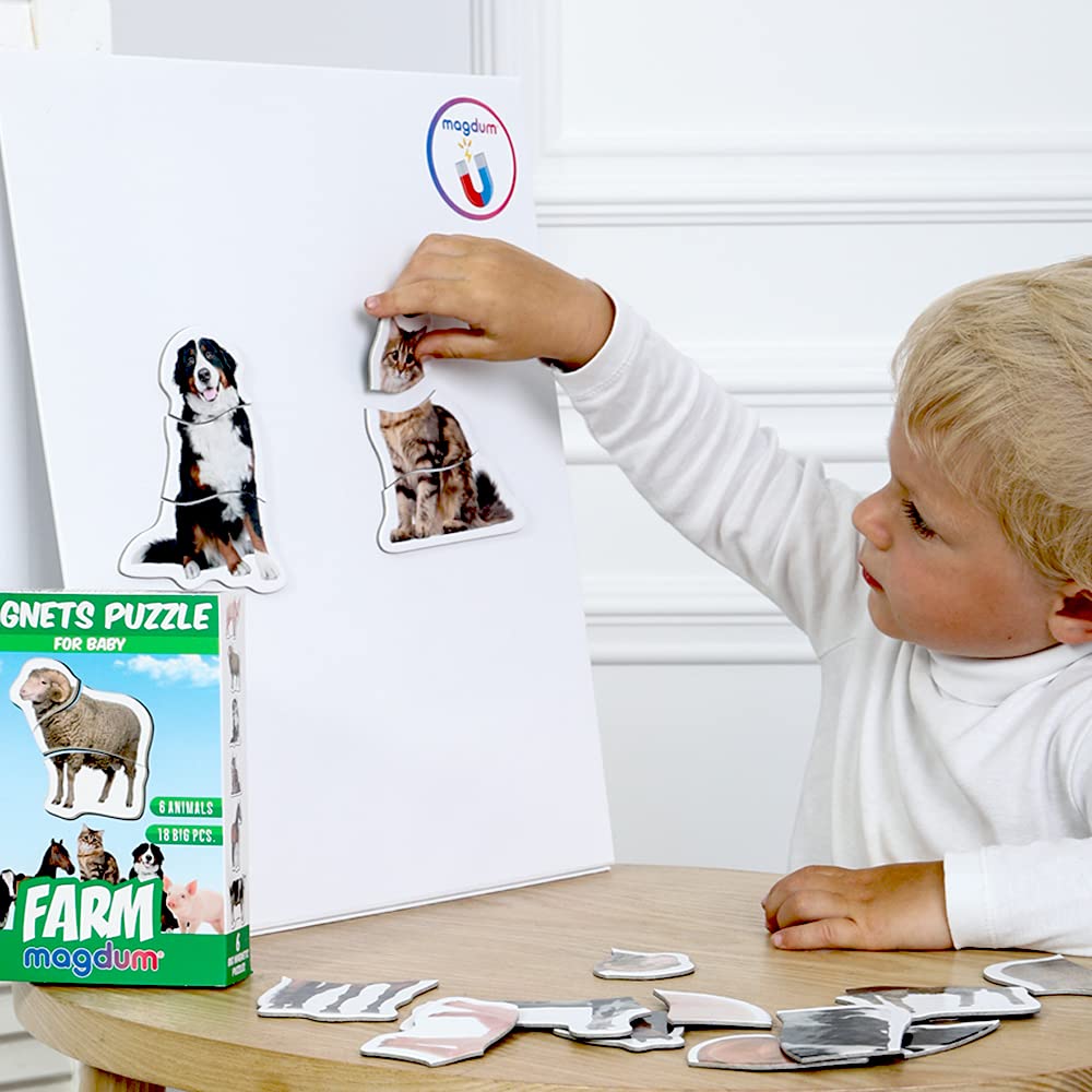 Farm Magnetic Puzzles For Kids Ages 3-5 - Toddler Puzzle - Travel Toys For Kids Ages 3-5 - Magnetic Travel Games Baby Puzzle Kids Puzzle Toys - Puzzle For Preschooler Magnet Puzzles Games