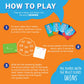 Binca Fletter Dash, A Fun Fill-In-The-Blanks Strategic Word Card Game For All Ages | Fun And Strategic Word Game | Test Vocabula
