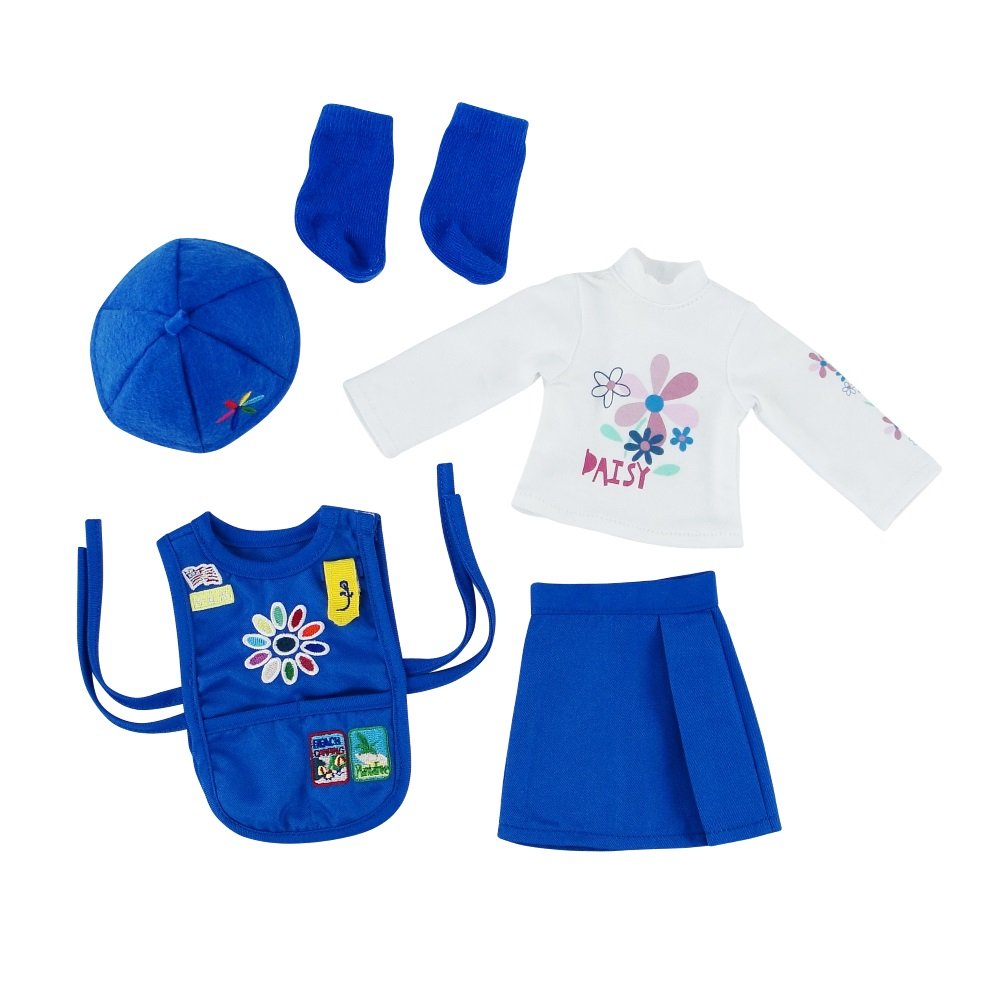 Emily Rose 14 Inch Doll Clothes 6 Piece Daisy Girl Scout Uniform For 14' Fashion Dolls | Officially Licensed By Girl Scouts Of The Usa | Gift Boxed! | Doll Not Included