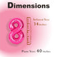 Suwen 40 Inch Hot Pink Large 8 Number Balloons Big Foil Helium Number Balloons 0-9 Jumbo Happy 8Th Mylar Birthday Party Decorati
