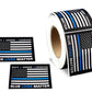 Police Support Stickers - Roll Of 250 Blue Lives Matter Flag Stickers (1 Roll - 250 Stickers)
