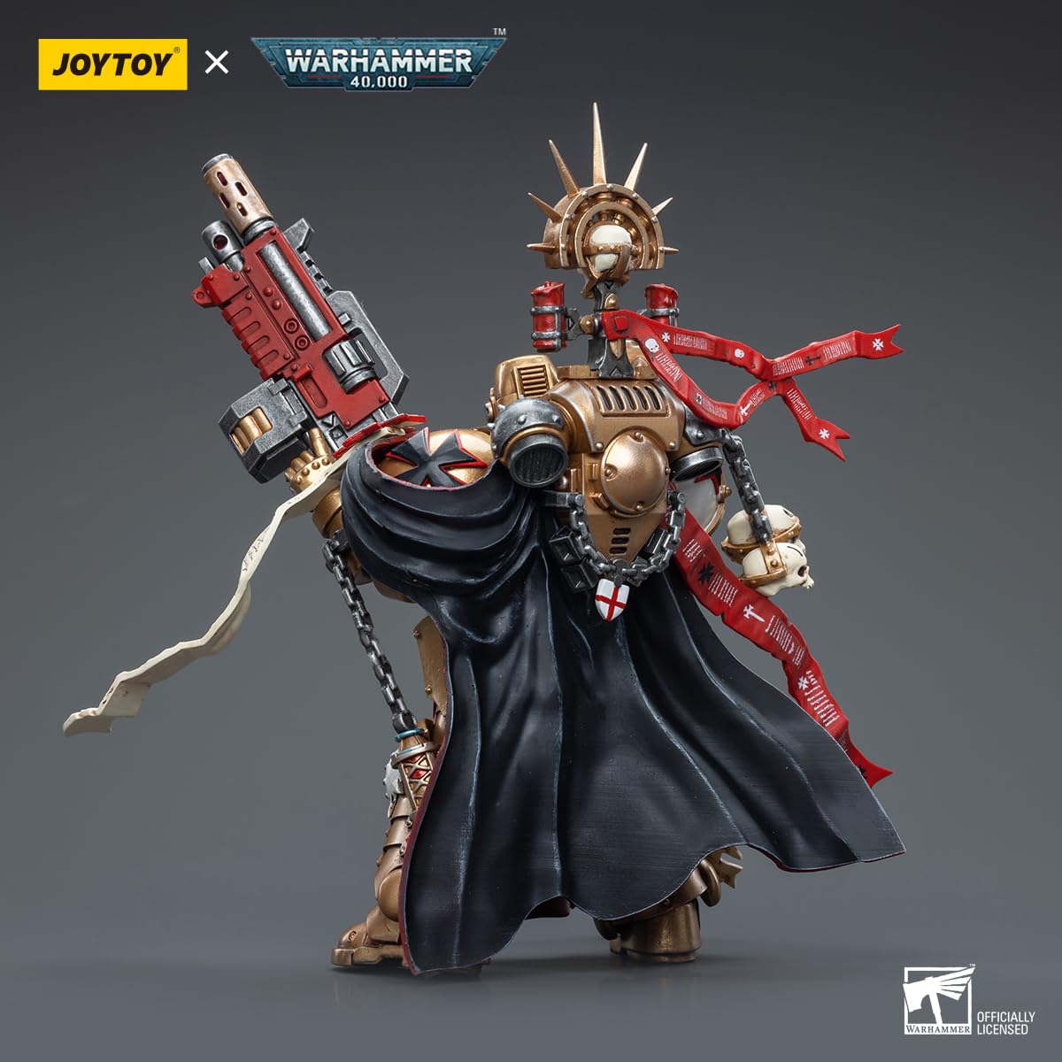 malt-inspiredISE JOYTOY 1/18 Action Figures - Warhammer 40 000 Black Templars High Marshal Helbrecht - 5 Classic Character Collectible Age 15 and Above